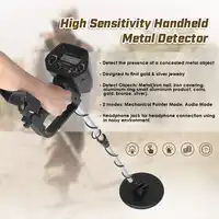 金属探知ゴールド検出器防水トレジャーハンターシーク金属オーディオアラートとポインター記入ヘッドホン接続