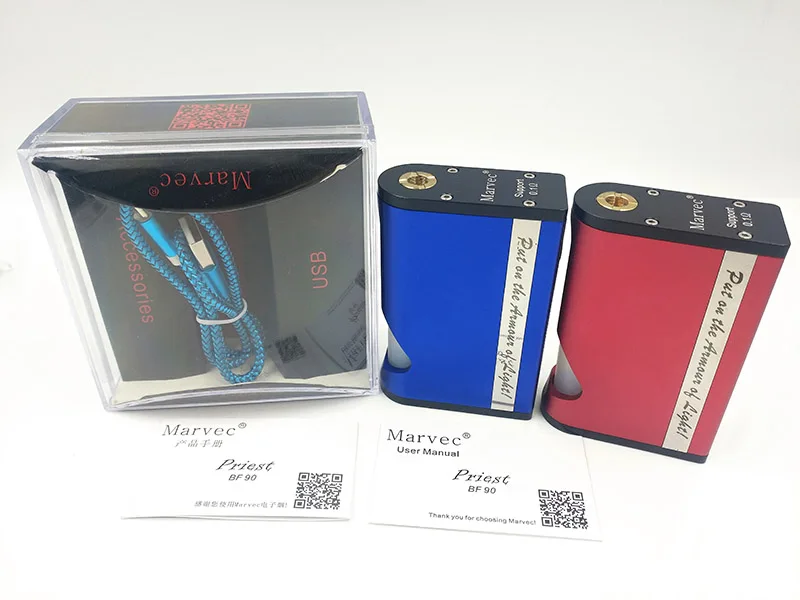 Original Marvec Priest BF 90W Mod Kit Fit 510 Thread RDA RBA RDTA RTA Tank Atomizer Vape Vaporizer 18650/20700/21700 Battery Original Marvec Priest BF 90W Mod Kit Fit 510 Thread RDA RBA RDTA RTA Tank Atomizer Vape Vaporizer 18650/20700/21700 Battery
