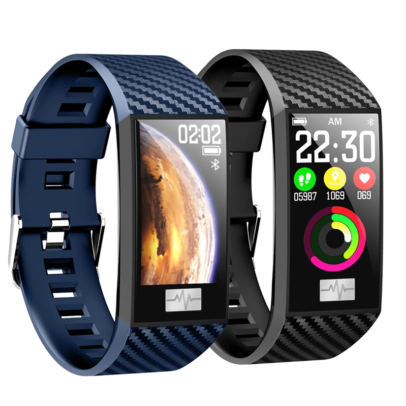 

DT58 Large Color Screen Smart Bluetooth Bracelet Blood Pressure ECG Heart Rate Sleep Monitoring Sports Tracker Waterproof Band