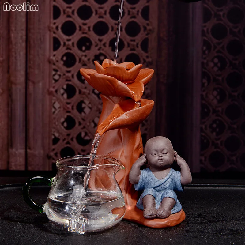 NOOLIM Purple Clay Tea Leak Tea Filter Kung Fu Tea Leaf Filter Personality Cute Creative Ceramic Little Monk Tea Strainers NOOLIM Purple Clay Tea Leak Tea Filter Kung Fu Tea Leaf Filter Personality Cute Creative Ceramic Little Monk Tea Strainers