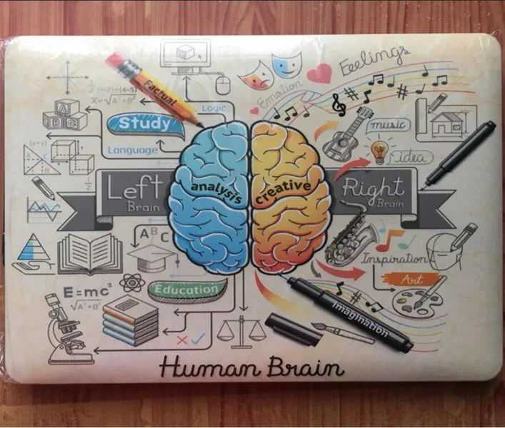 Sykiila for Macbook Air 13 inch 11 Case Brain Art Print Cover Pro 13 15 12 Retina Shell Screen Keyboard Protector Touch Bar