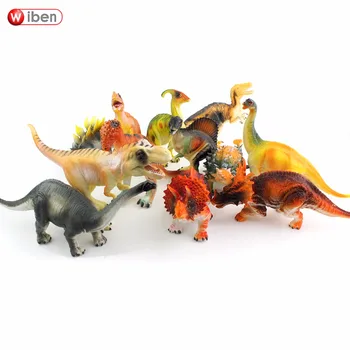 

Wiben 12pcs/lot Jurassic Dinosaur toy Action & Toy Figures PVC Animal Model Learning & Educational Kids Christmas Gift