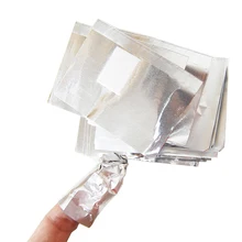 50 шт. алюминиевая фольга для снятия замачивания с хлопком для гель-лака УФ-гель для снятия лака для ногтей