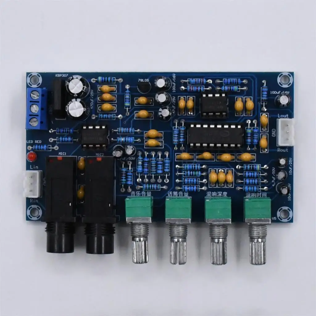 XH-M173 PT2399 цифровой микрофон усилитель модуль реверберации доска караоке AC 12 в блок питания электронный DIY PCB