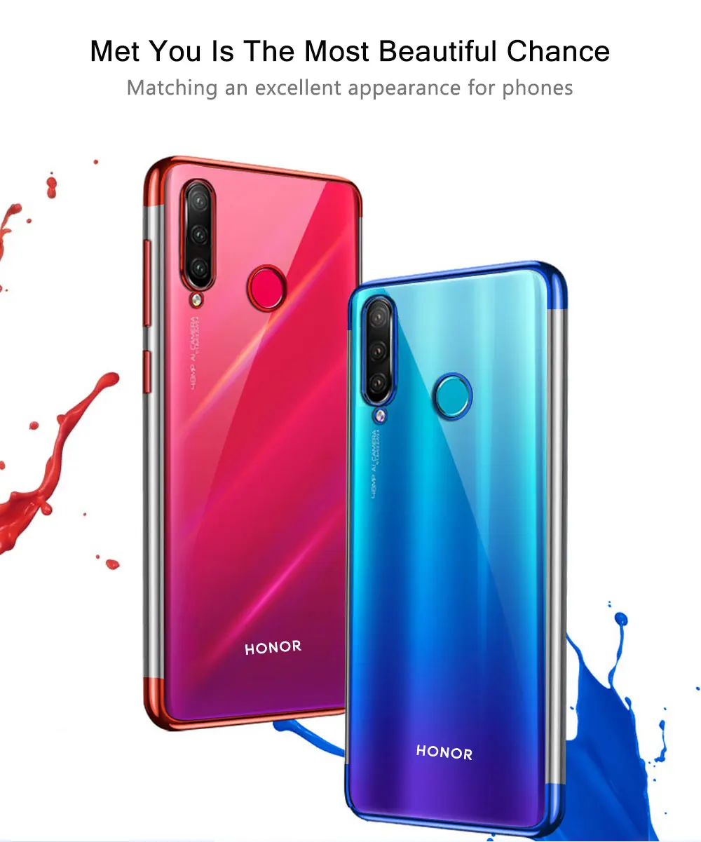 Чехлы с покрытием из ТПУ для huawei Honor 10 Lite View V10 V20 Honor 20 Lite Honor 10i, мягкая силиконовая прозрачная задняя крышка, чехлы для телефонов