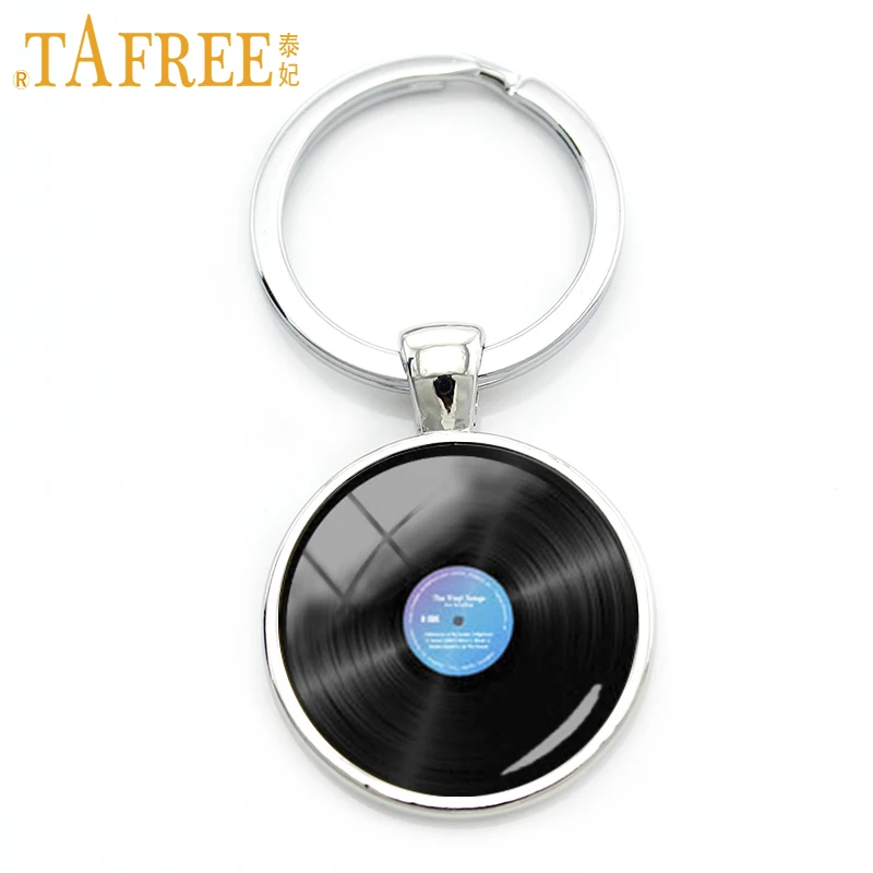 Шарм от tafree music jewelry Ретро-граммофон записывающий брелок винтажная Виниловая пластинка Фото аксессуары для музыканта подарок KC150