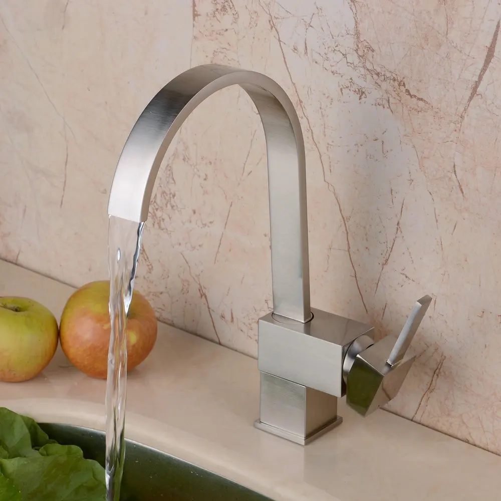  MTTUZK deck mounted square Copper oil bubbed kitchen waterfall faucet bathroom table basin faucet h - 32801520646