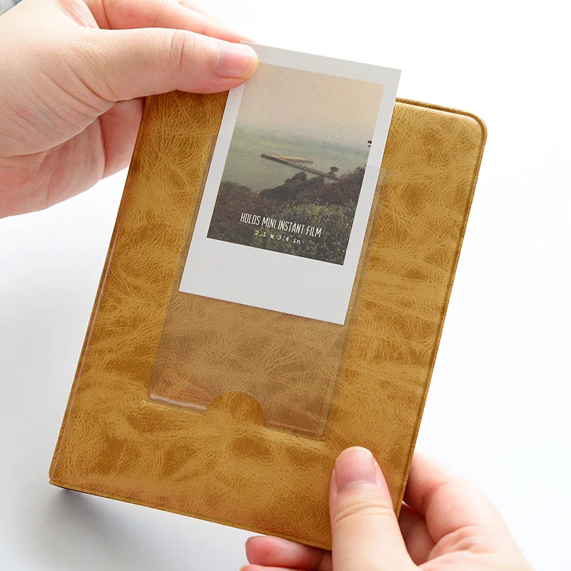 64 кармана 3 дюймов Ретро фотоальбом для Fujifilm Instax фильмы альбом Instax Mini 9 8 7 s 90 70 25 имя держатель карты подарок
