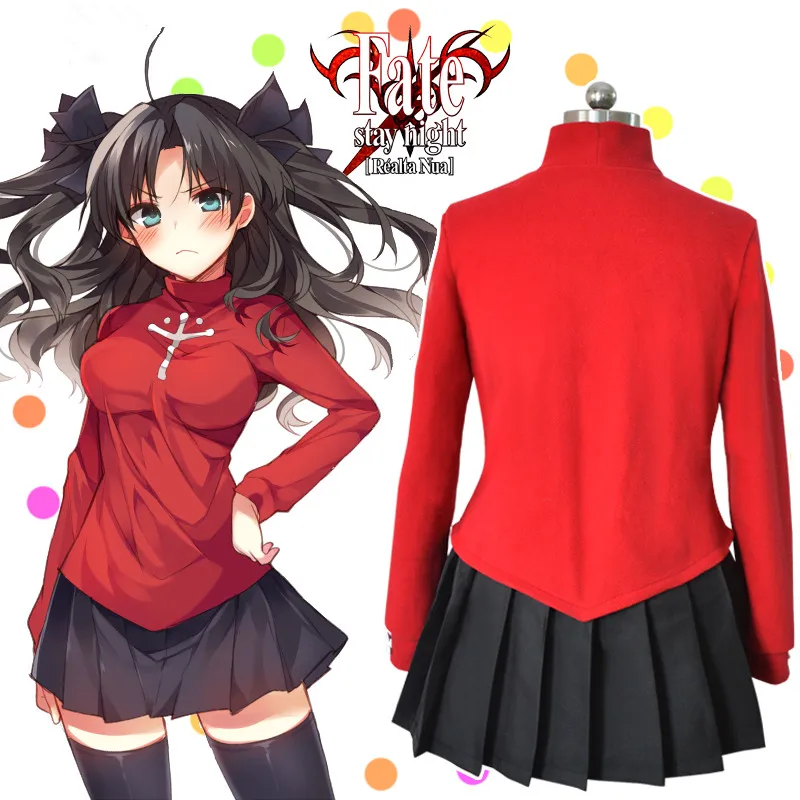 Мультфильм Fate/Stay night Аниме Косплэй Хэллоуин вечерние Тосака Рин Cos японский Девушки Женский ежедневный костюм