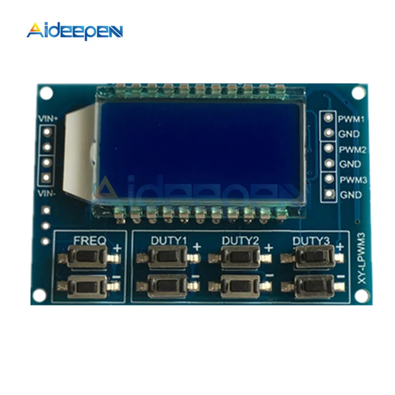 1/2/3 Way генератор сигналов PWM частота импульсов рабочий цикл регулируемый модуль ЖК-дисплей Дисплей 1Hz-150Khz 3,3 V/5 V-30 V PWM плата Модуль гибкий кабель