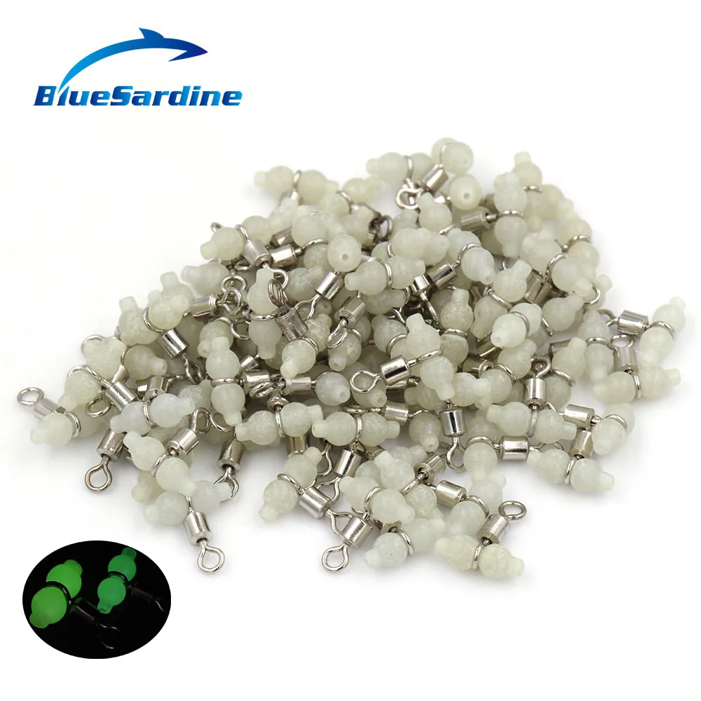 

BlueSardine 3-Way Fishing Swivels Ball Bearing Snap Connector Rolling Swivel Sea Fishing Accessories Hooks 100PCS