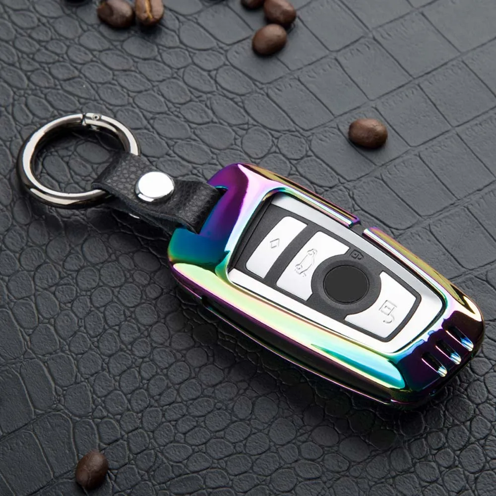 

New Fashion Zinc Alloy Smart keyfob key case Cover shell Set Bag For BMW 1/2/3/4/5/6/7 Series/X3/X4/X5/X6/X5/X6/NEW X1/NEW 7 Ser