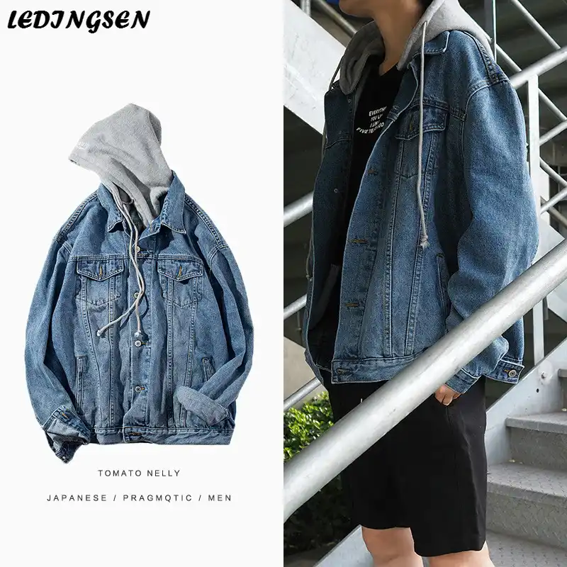 baggy black jean jacket