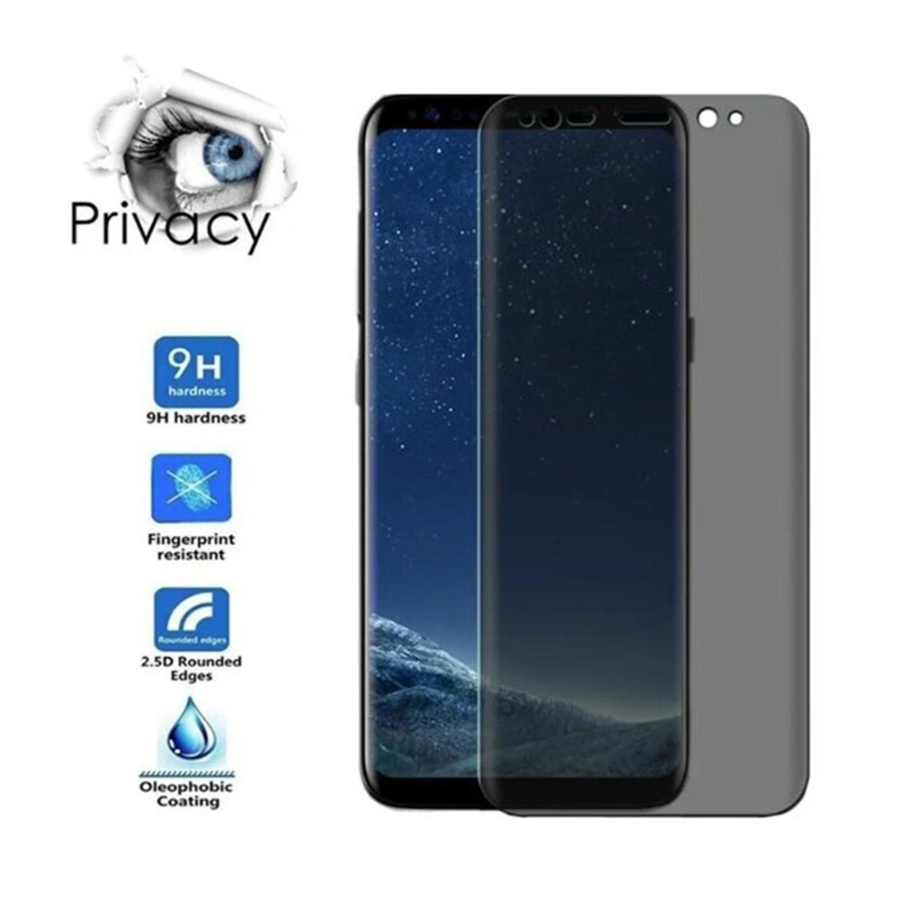 

Anti-Spy 3D Tempered Glass For Samsung Galaxy S8 S9 Plus Note 8 9 Film on S9 S8 note9 note8 Full Cover Privacy Screen Protector