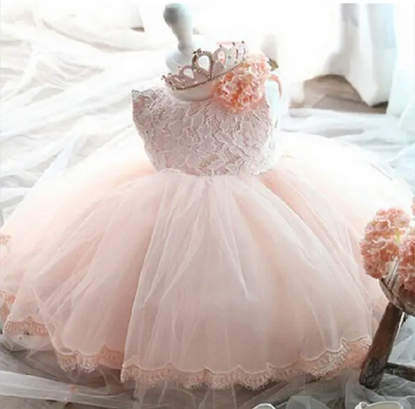 2015新しい幼児の女の子のドレスプリンセスパーティー子供服子供服新生児衣装1年赤ちゃん誕生日ドレス.