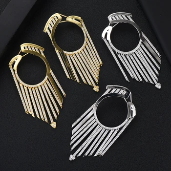 

missvikki Noble Luxury Handmade Unique Design Fashion Earrings for Women Bridal Wedding Superstar Party Show Earring Jewelry