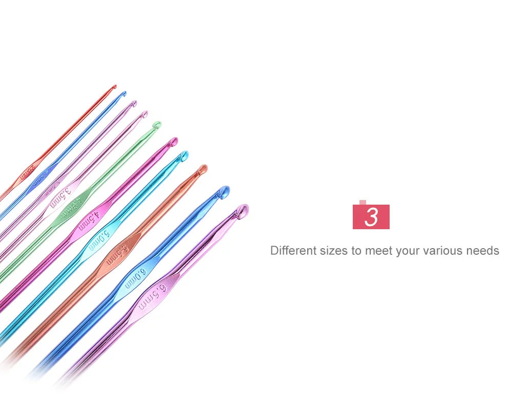 22pcs Metal Crochet Hooks Bearded Needles Set