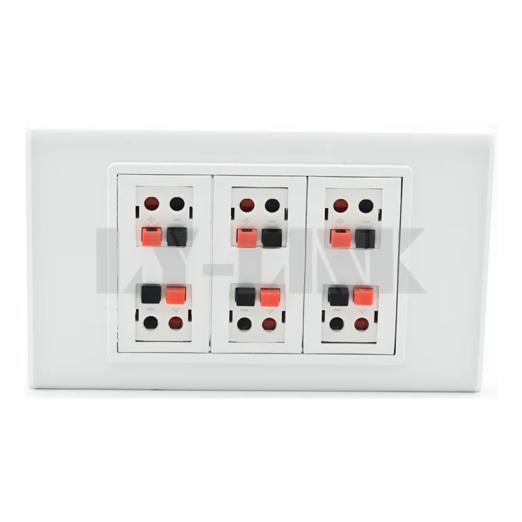 120 X 70 size 6 ports banana sound box speaker wall plate