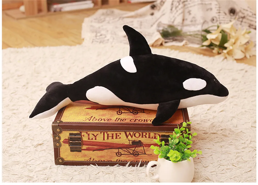 Горячая распродажа 50/80 см брендовые новые черные киты мягкие куклы Kawaii мягкие животные плюшевые игрушки для детей диванные подушки Дети