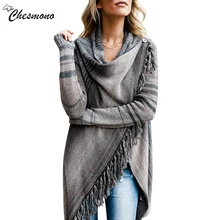 2017 Ladies Irregular Knitted Top tassel Sweater Cardigan Sueter Mujer Fashion Women Vintage Ethnic pullover Spring Autumn 2wear