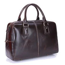New Genuine leather men bag Vintage male Business handbag Natural leather High quality Laptop bags Large capacity handbags