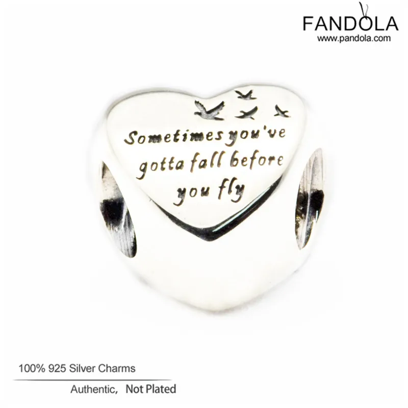 

Genuine 925 Sterling Silver Heart of Freedom Charm Beads for Jewelry Making Fits Original Bracelets Berloque DIY Jewellery