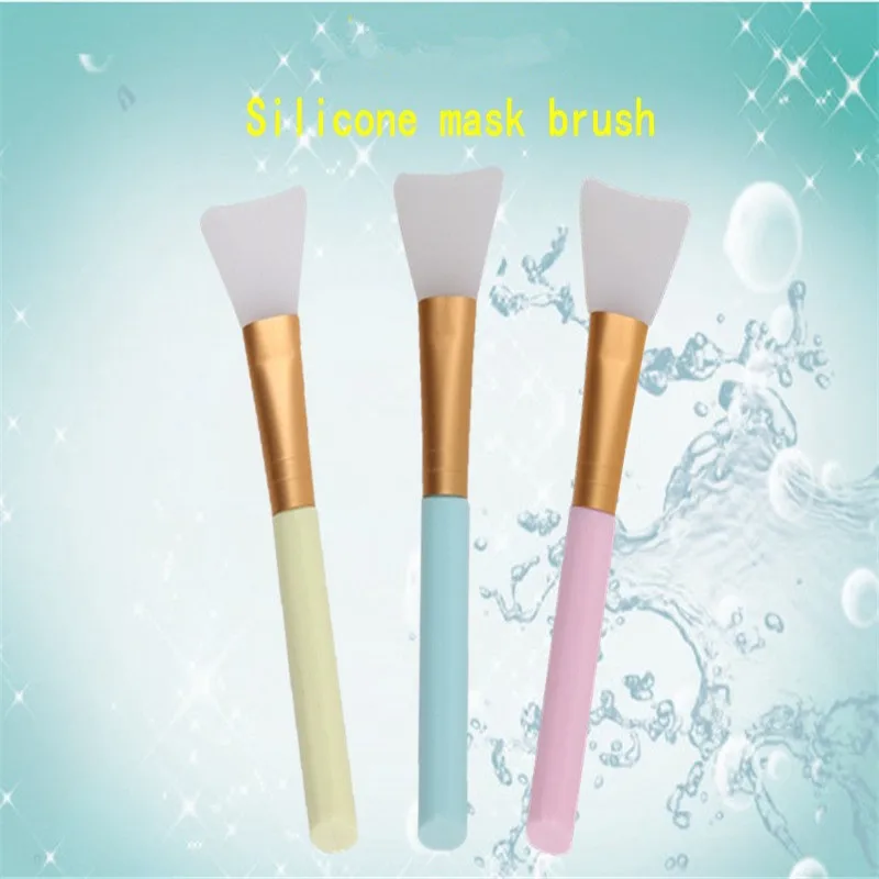 

High Quality 3 Colors Women Girls Facial Mask Stirring Brush Soft Silicone Makeup Brush Skin Face Care Cosmetic Tools 30#