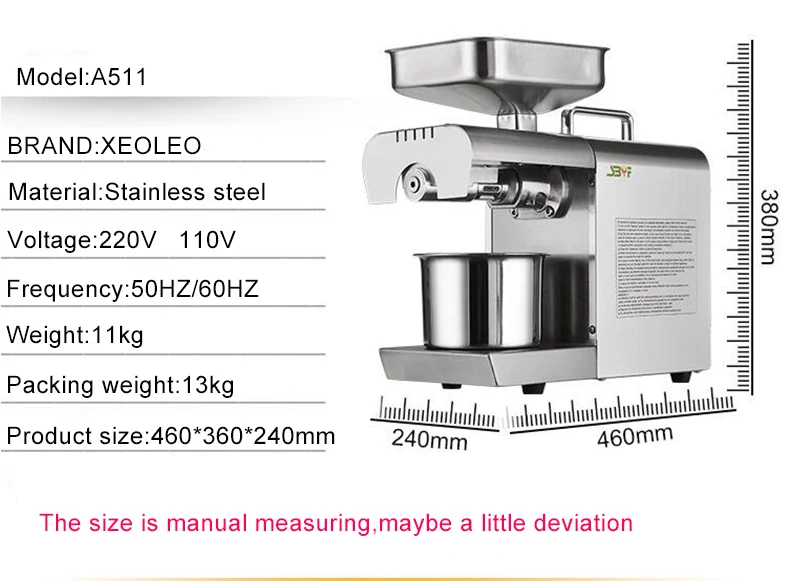XEOLEO пресс для оливкового масла машина для холодного и горячего масла из нержавеющей стали кунжут/семена дыни/рапса/льна 220 В/110 В