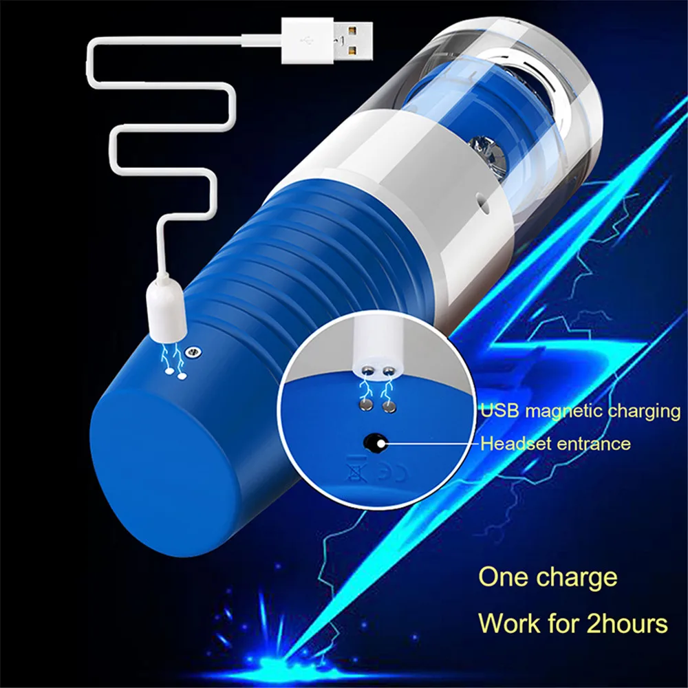 Automatic Rotate Male Masturbator Electric Penis Pump Vibrators For Man Realistic Pussy Deep Throat Oral Sucking Masturbator Cup (14) - 
