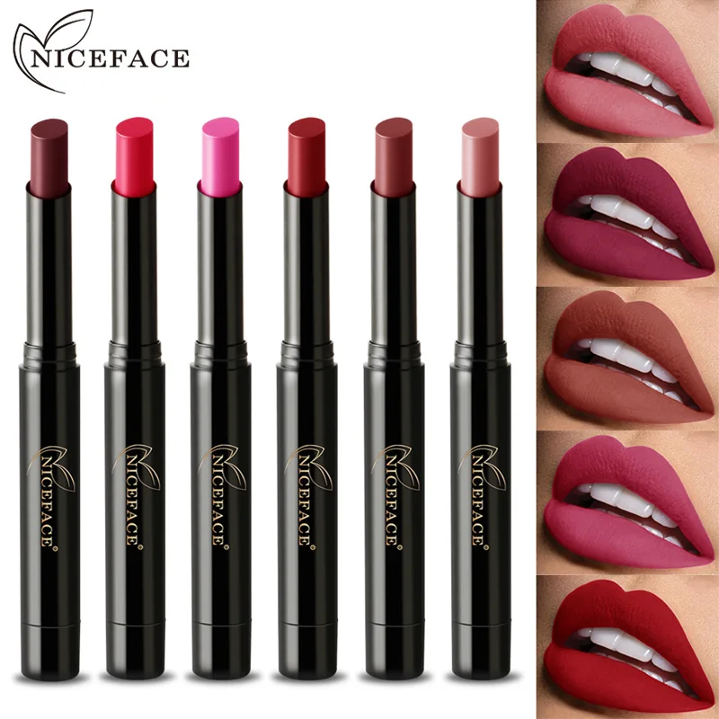 

NICEFACE 16 Colors Matte Lipstick for Lips Waterproof Long Lasting Nourishing Lipstick Tint Nude Cosmetics Lipstic Makeup
