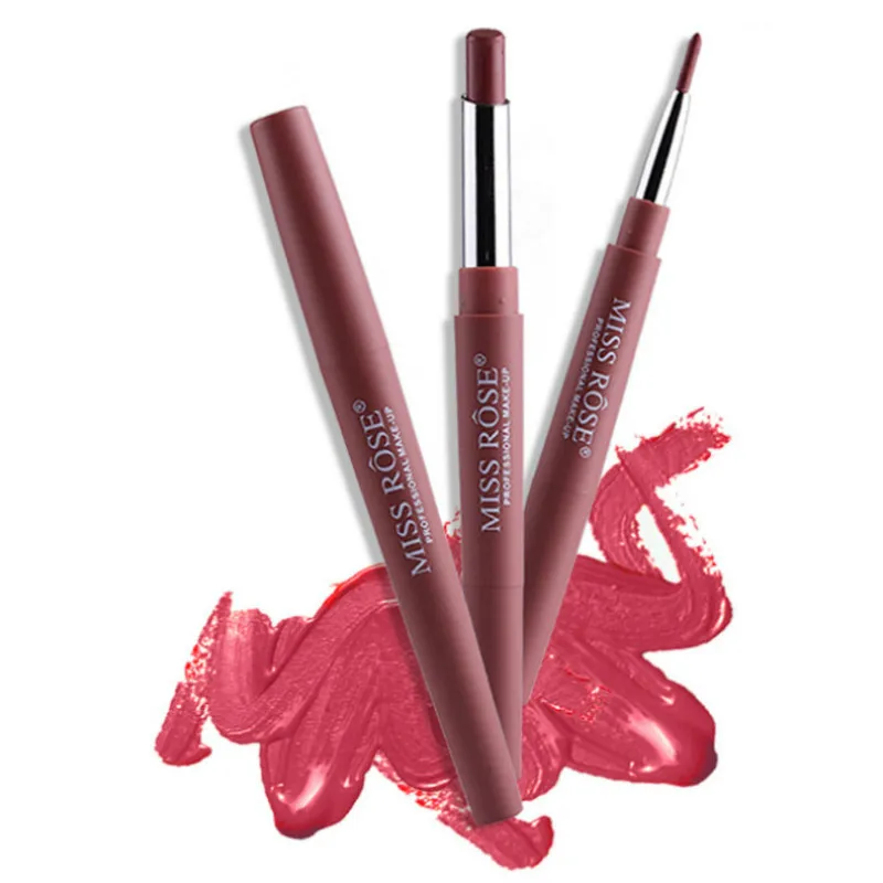 

New Sexy Double-end Lip Makeup Lipstick Lipgloss Liquid Lip Gloss Matte Long Lasting Waterproof Cosmetic Beauty Makeup Lipgloss