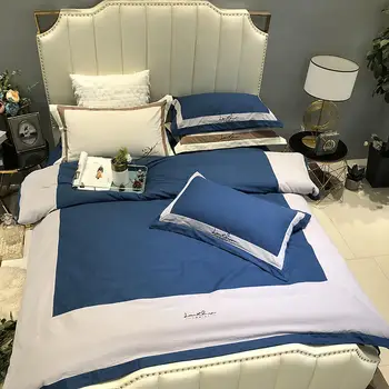 

100%Cotton Queen King size Bedsheets Fitted sheet set Duvet Cover Bed set Bedding Set Bed cover parure de lit ropa de cama