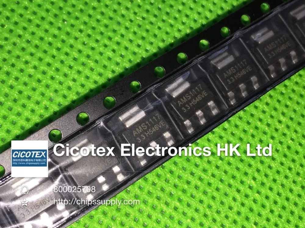 

50pcs/lot AMS1117-3.3 SOT223 0.8A ADJUSTABLE/FIXED LOW DROPOUT LINEAR REGULATOR AMS1117-33