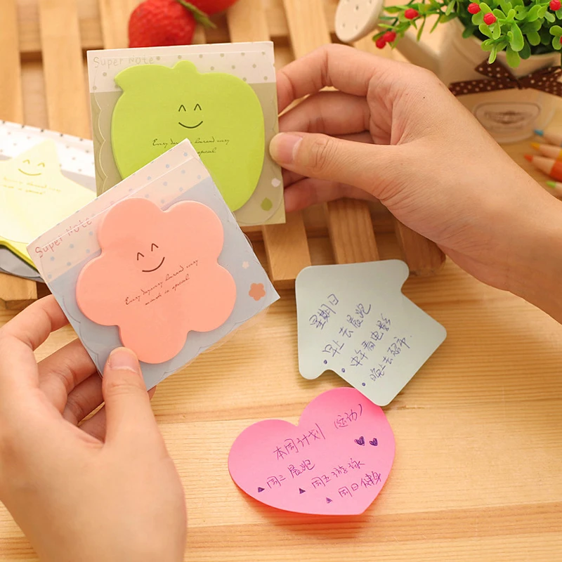 

8 pcs/lot Candy Colors Paper Memo Pads Cute Cartoon Bling Star Sticky Message Notes Post School Office Stationery Supplies