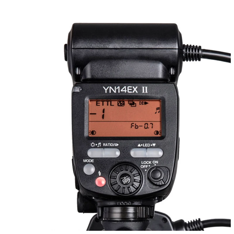 Yongnuo YN14EX II ttl светодиодный макросъемный кольцевой светильник с двойной лампой Макросъемка для Canon 5D4 1DX2 5Dsr 750D 6d2 DSLR камеры