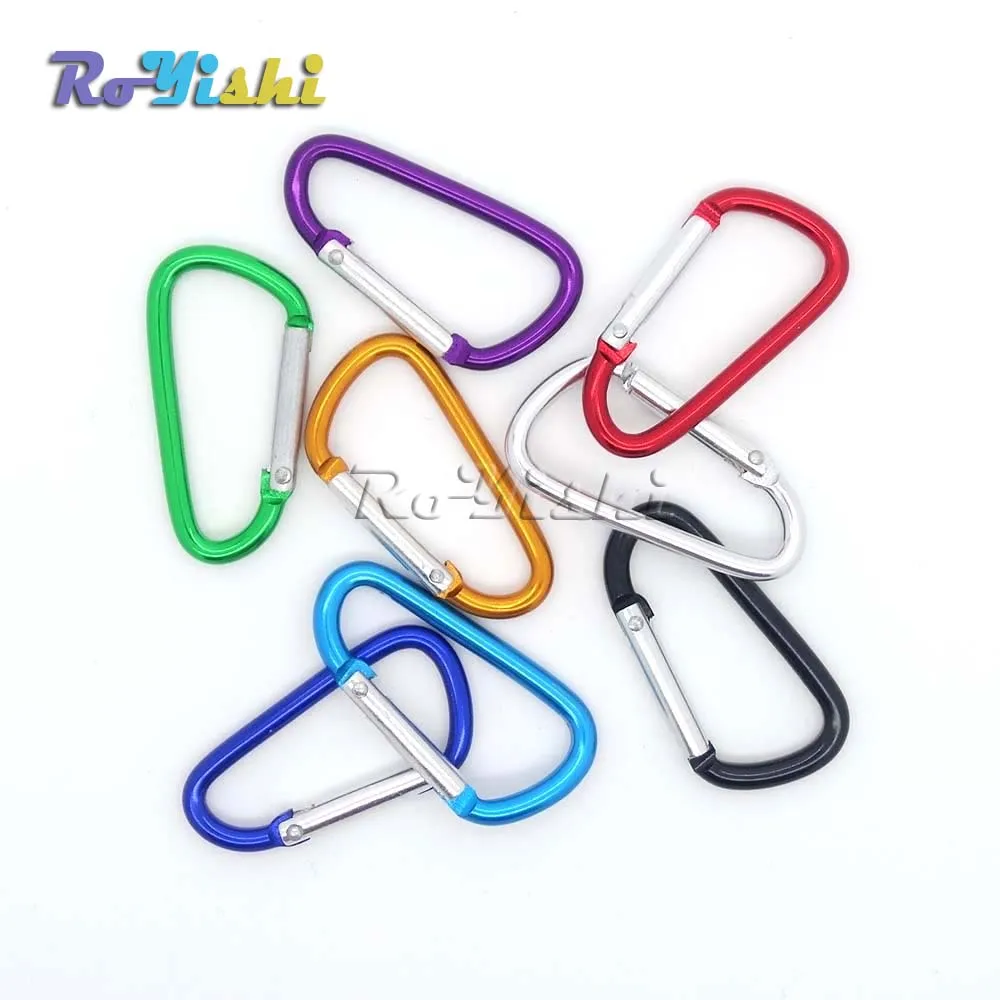1000pcs/pack Aluminum Carabiner Snap Hook Keychain For Paracord Outdoor