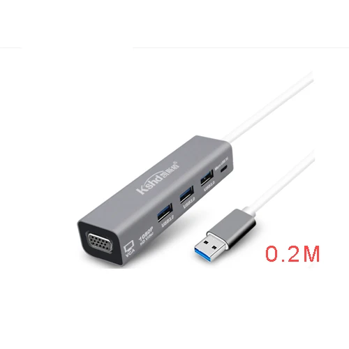 USB 3,0-3 USB 3,0 и VGA концентратор док-станция для surface pro 5 6 - Цвет: 0.2M