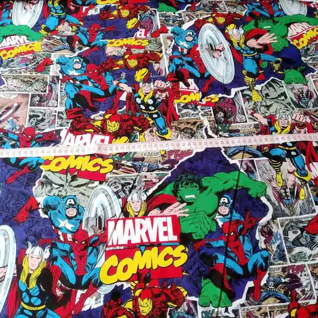 105 см Ширина Marvel Comics Мстители сборная хлопковая ткань для маленьких мальчиков одежда шитье домашний текстиль лоскутное DIY-BK519