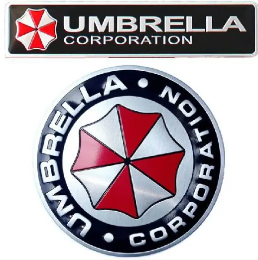 

3D Aluminum Umbrella corporation car sticker accessories stickers For ford bmw audi vw toyota chevrolet cruze kia rio octavia