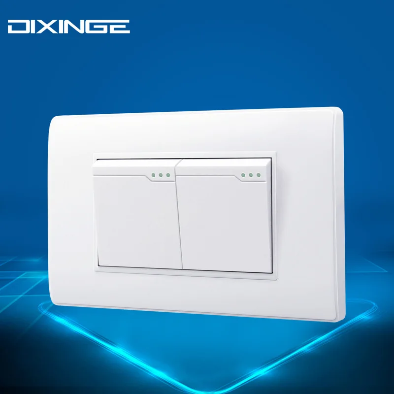 القياسية الأمريكية 118 مللي متر PC لوحة الجدار التبديل ل المنزلية امدادات الطاقة 2 عصابة 1Way التبديل 110-250 V 10-16A