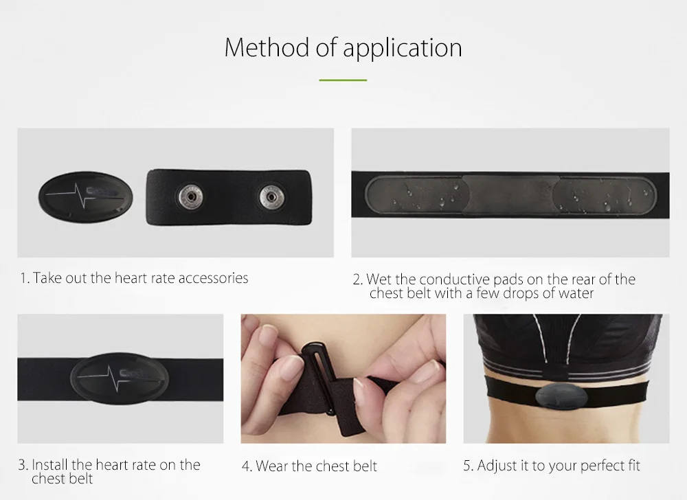 CooSpo H6 Outdoor Fitness Sport Bluetooth 4.0 ANT Heart Rate Smart Sensor Chest Strap