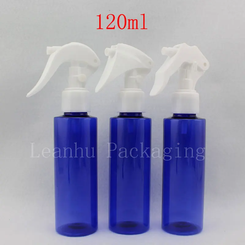 120ml blue plastic empty bottle with trigger sprayer pump nozzle,120g