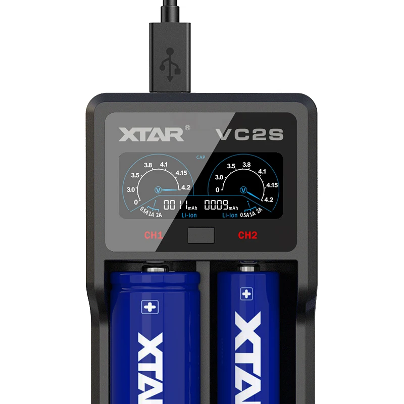 XTAR VC2S Зарядное устройство ЖК-дисплей VC2 S 18650 Батарея Зарядное устройство USB Мощность банк Li-Ion батареи 20700 21700 18650 Зарядное устройство s XTAR VC2 Зарядное устройство