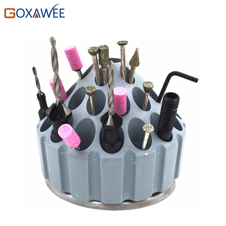 

35 Holes Honeycomb Tool Box for Grinding Tools Tips Rotating Tools Storage Box Abrasive Carving Tools Drill Bits Storage Case
