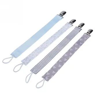 

4Pcs/Set Baby Pacifier Clip Chain Dummy Printing Cotton Strap Soother Nipple Holder For Infant Child Set Pacifier Clip Baby Care