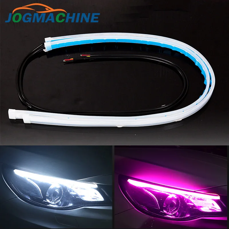 

2 PCS Auto Lamps For Cars DRL Ultrafine LED 30 45 60cm Daytime Running Light Solid color CAR Styling Accessories