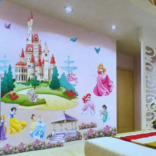 Princess Complete Room Wall Sticker Package Kids Decor Hot Design Pvc Black Tree Branch S Fairy Princess Art Wall Stickers Decals Kids Room Home