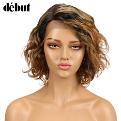 Debut Hair Wigs For Black Women Brazilian Remy Water Wave Lace Front Human Hair Wigs Omber Short Part Lace Wigs Free Shipp Debut Hair Wigs For Black Women Brazilian Remy Water Wave Lace Front Human Hair Wigs Omber Short Part Lace Wigs Free Shipp