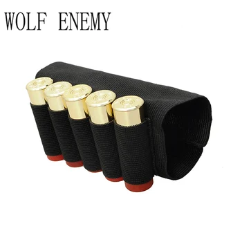 

Airsoft Tactical Hunting Shotgun Rifle 5 Shells Butt Stock Shell Cartridge Holder Elastic Fabric Shotshell Ammunition Carrier