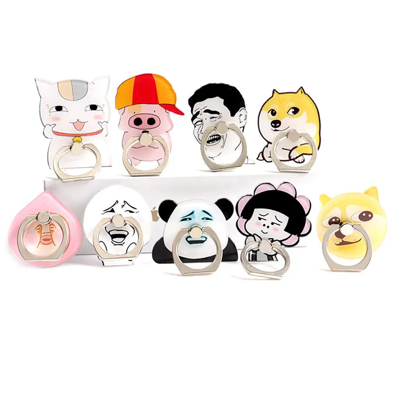 

360 Degree Finger Ring Cat Head For all Smart Phone Luxury Models Ring Cartoon Mobile Phone Smartphone Stand Holder